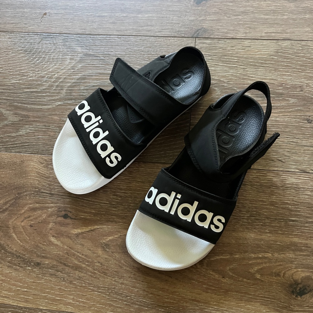 Women’s size 7 Adidas Black and White Sporty Sandals